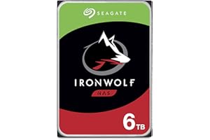 Seagate IronWolf 6 To, Disque dur interne NAS HDD, CMR 3,5" SATA 6 Gbit/s 5 400 tr/min, 256 Mo de mémoire cache, pour NAS RAID, services Rescue valables 3 ans (ST6000VN0033)