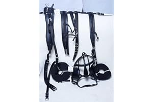 Aces Equine Arnés de conducción de nailon para carrito de caballos, color negro, tamaño completo, mazorca, pony, pastilla, mini tierra y miniatura