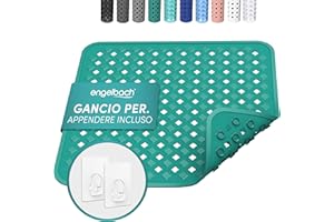 Engelbach® Tappeto doccia antiscivolo 53x53cm - Ganci per appendere inclusi - 100% privo di BPA - Tappetino doccia antiscivolo per la doccia - Resistente alle muffe e lavabile in lavatrice