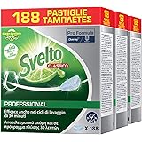 3x Svelto Professional Detersivo Classico in Pastiglie per Lavastoviglie Pro Formula Eco Detergente - 3 Confezioni da 188 Tab