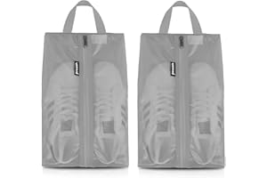 Prezon Borsa per Scarpe da Viaggio, in rete TPU impermeabile, robusta chiusura lampo YKK, resistente allo sporco, organizer per scarpe con cerniera per il viaggio o la conservazione a casa