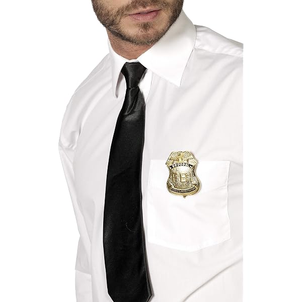 FBI/Polizei-Abzeichen Mit Kette | Für Kostümparty, Mottoparty & Cosplay