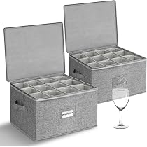 Weinglas Aufbewahrungsbox für 12 Gläser, 2er-Set, verstärkter Schutz