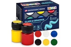 Decola - Porzellan Farben Set | 6x20ml Permanente Farbe für Glas und Keramik | Hergestellt von Nevskaya Palitra
