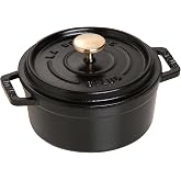 Staub 405094710 D&ouml;k&uuml;m Tencere | Aroma yağmur kapağı, t&uuml;m ocak tiplerine uygun, yuvarlak, siyah