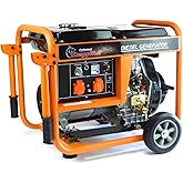 Stromerzeuger KW5500 1-Phasig 5000Watt Diesel Generator Notstromaggregat Orange