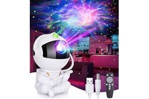 UHOMFUN Astronaut Galaxy Projector Starry Night Light Projector, Astronaut Star Light Projector with Nebula, Remote Control，USB Powered 360° Adjustable Spaceman Light Projector, for Children and Adults