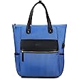 RASHKI BRIA Women tote bag | Convertible backpack Tote Bag |15.6" Laptop Bag | Office/Travel Bag (BLACK/BLUE)