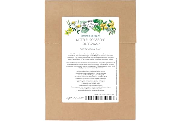 Plantes médicinales européennes - kit de graines avec 12 herbes médicinales traditionnelles