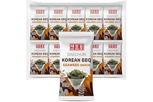 CHOI'S 1 Daechun(Choi's1) Korean BBQ Seaweed Snacks - (20 Pack) - Keto, Gluten Free, Full of Fiber, Vitamin, Mineral, High protein snack, Healthy snack, Omega 3's - Product of Korea