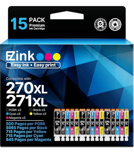 3-Pack Gray Ink Cartridges W/ LED Chip – Compatible For Canon CLI-271GY, MG7720, TS8020, TS9020