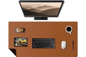 Xcdhemde® Alfombrilla Escritorio,Cuero PU Impermeable,Protector Escritorio, Adecuado para Oficina, Hogar, Juegos (80 x 40 cm, dos Colores),Tapete Escritorio