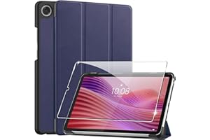 CAUHENYEE Funda para Lenovo Tab One 8.7" Carcasa, Funda Protectora para Tableta con 1 Protector de Pantalla, Función de Soporte Vertical - Azul
