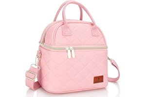 VS VOGSHOW Vogshow Kühltasche Klein Doppeldecker Stärkere Isolierung Lunchtasche Thermotasche für Erwachsene und Kinder Benutzt für Schule, Büro, Picknick