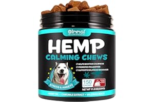 CJZTP Dogs Calming Treats Tablets,Dog Calming Chew Products,Aid with Anxiety Relief,Separation,Barking,Stress Relief,Hyperactivity,Aggression,Reactivity for All Breeds Ages Sizes (Peking Duck,150 Counts)