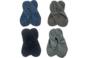 GIEEU 4 Pairs Reusable Non-Slip Overshoes Cover, Comfortable and Breathable Mesh Upper Shoe Home Dust Covers, Protect Carpeted Floors When Friends Come to Visit or Mopping