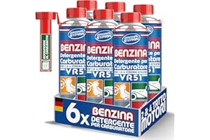 SYPRIN Originale Detergente per Carburatore VR51 per Motori a Benzina a 2 Tempi 4 Tempi- Adatto per Auto e Moto I Additivo per la Pulizia del carburatore Additivo 6x