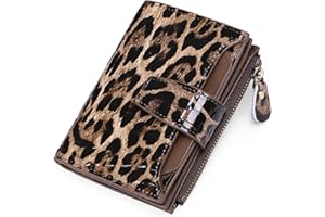 Sendefn Women's Small Purse, Genuine Leather, with 14 RFID Blocking Card Slots, with Coin Pocket, Modern