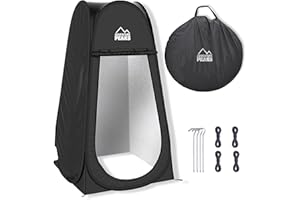 ADVENTURE PEAKS Pop-Up Toilet Tent for Camping – Portable Changing & Shower Space – Waterproof & Durable Small Tent for Adults – Privacy Shelter Outdoor, Beach & Hiking – Carry bag