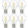 Amazon Basics - Confezione da 6 lampadine a LED, con attacco Edison E27, piccole, da 4,3 W (equivalenti a 40 W), con filament