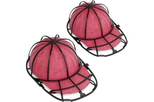 Eiito Cap Waschmaschinen Form Für BaseballmüTzen,Baseball Cap Käfig-Reiniger Shaper FüR Waschmaschine Oder GeschirrspüLer,FüR Erwachsene Und Kinder Basecap,2 StüCk,Schwarz (Black1)