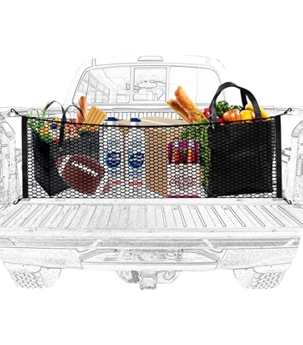 Rete da carico Organizzatore per letto per bagagliaio Rete portaoggetti in rete Accessori per camion Supporto per generi alimentari per letto per camioncino per auto SUV  34