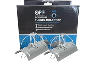 Opkill Professional Mole Tunnel Trap X2 (Kill and Catch Trap to Control Moles, Protects Lawns and Gardens, Durable, Rust-Free, All-Weather Design), Silver, 153cm* 80cm*