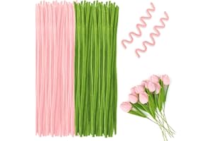 ENITHELITE Scovolini Per Lavoretti,Scovolini Pipa,Pipe Cleaners For Art,Pipe Cleaner,Pulisci Pipa,Scovolini Verdi Per Lavoretti,Scovolini Rosa Per Lavoretti,Set Di Scovolini Fai Da Te,Scovolino Per Pipe,200 Pcs