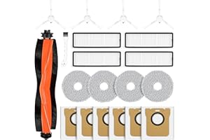 ALLOYTOOL 20 Accessoires pour Xiaomi X20+ Robot Aspirateur. 1 Brosse Principale, 4 HEPA Filtres, 4 Chiffons, 6 Sacs à poussière, 4 Brosses latérales,1 Brosse de Nettoyage