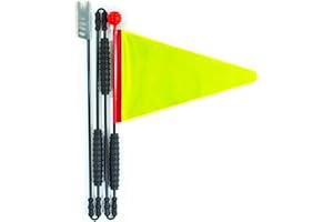 Cycley Fahrradwimpel - neon-gelb reflektierend -Wimpelhöhe 160 cm - faltbar 4-teilig