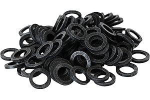 KINETICS LINE Juntas Planas de Goma 3/8 Pulgada (14.5 x 10 x 2 mm) 100 Piezas Sanitarias, Plomería, Aire Acondicionado, Ventilación, Tuberías y Juntas de Jardín (-40°C a 110°C)
