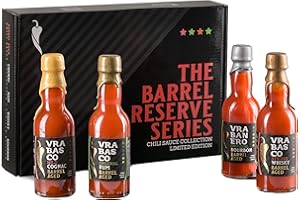 ‎I LOVE SPICY I LOVE SPICY The Barrel Reserve Series – Zestaw 4 Sosów Dojrzewających w Beczkach – Limitowana Edycja – Ręcznie Wykonane w Chorwacji – Prezent Gourmet dla Fanów Grilla i Ostrego Smaku