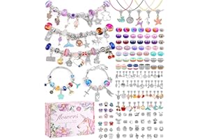 PERMUST Kit per Braccialetti Bambina, 162 pezzi, Kit di Creazione di Gioielli per Ragazze, Regalo Bambina 5-12 Anni, Gioielli fai da te Ragazza, per Natale, compleanno, Pasqua, San Valentino