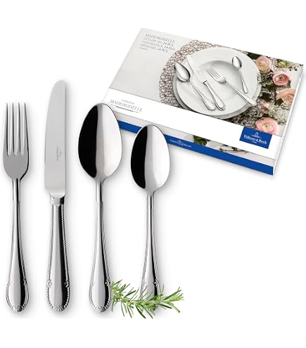 Villeroy & Boch Set di posate da tavola, 30 pezzi, Annalena in acciaio INOX