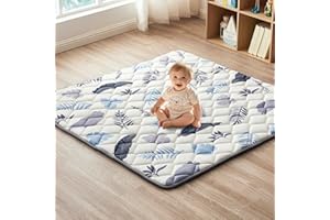 Hamino Krabbeldecke Für Baby 150 x 150CM, Krabbelmatte Baby Faltbar, Weich und Rutschfest Spielmatte Baby, Geeignet Für Kinderzimmer Bodenmatte (Cremefarben)