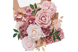 Serwalin Fleurs artificielles en soie pour mariage, bouquets de mariage, centres de table, décoration de gâteau, fête prénatale, décoration d'intérieur