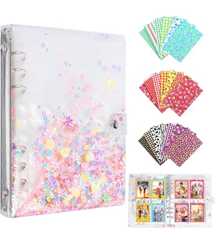 Album Photo 200 Photos Format Instax Mini - Cuir PU, Pages Rechargeables, Compatible Fujifilm & Polaroid