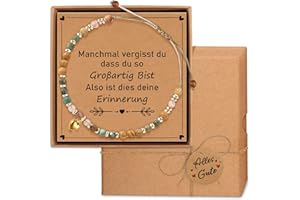 TUZELIYA Geschenke für Frauen, Positive Natursteinarmband Geschenk für Frauen, Geburtstagsgeschenk Weihnachtsgeschenke Muttertagsgeschenk für Freundin, Mama, Oma, Kollegin, Schwester