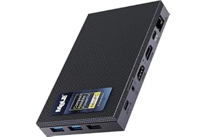 MeLE Quieter4C Fläktlös Mini-PC 12:e Alder Lake N100 (upp till 3,4 GHz, 4C/4T) 16 GB LPDDR4x stationär Windows 11 Pro 4K trippelskärm Dual HDMI WiFi 5 BT5.1 Ethernet