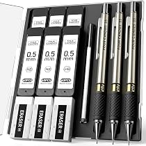 Set Matite Meccaniche Pastello Four Candies – 0.5 Mm Con 360 Ricariche E Gomme – Ideale Per Scuola