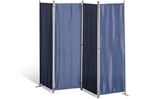 GRASEKAMP Qualität seit 1972 Biombo de 4 Piezas, Color Azul