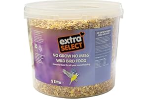 Extra Select No grow Wild Bird Food In Bucket 5 ltr (Pack of 1), packaging may vary