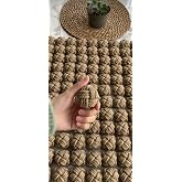 Hasır kulp kapı dolap vestiyer &ccedil;ekmece kulbu 1 adet Barbarossa mantar Kulp D&uuml;ğme kulp (Kahve)