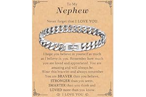 TEVOP Engraved Bracelet Gifts for Men Boys, Dad Uncle Grandad Son Grandson Brother Nephew Gifts, Cuban Chain Bracelet Jewellery Presents for Birthday Fathers Day Christmas Valentines Day Graduation