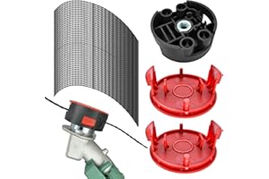 CDIYTOOL F016800431, linea di ricambio per decespugliatore AFS 23-37, linea tagliabordi 37 cm x 3,5 mm con copertura per bobina F016F04841, testa di taglio F016F04839 (53 pezzi)