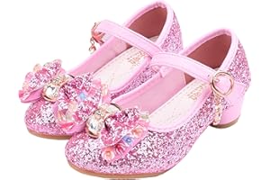 YOSICIL Niña Botas de Nieve con Forro Cálido Zapatos de Princesa Elsa Zapatos Invierno Calientes Planas Boots Antideslizante Disfraces de Carnaval Regalo de Cumpleaños EU 25-36