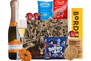 ANT & CHID Prosecco Wine and Luxury Chocolates with Premium Biscuit Luxury Hamper Bundle GiftSet