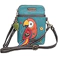 CHALA Cell Phone Crossbody Purse-Women PU Leather/Canvas Multicolor Handbag with Adjustable Strap
