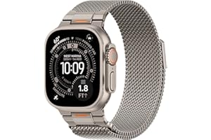Milanaise Magnetic Ersatzarmband für Apple Watch Ultra 3/2 Armband 49mm 46mm 45mm 44mm 42mm 41mm 40mm 38mm Herren,Milanese Loop Edelstahl Metall Verbinder Band für iWatch 11 10 9 8 7 6 5 4 3 SE 3/2