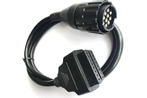 OTKEFDI 10-Pin OBD Adaptador OBD de 10 Pines, 10 Pin OBD2 Adaptador OBD de 10 Pines para Motocicletas Motos para K-Line y DCAN Interface